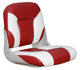Сиденье "Sport low back", белое с красным (10253853)